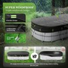 UIRWAY 12x24 FT Winter Oval Pool Cover with Reflective Strips