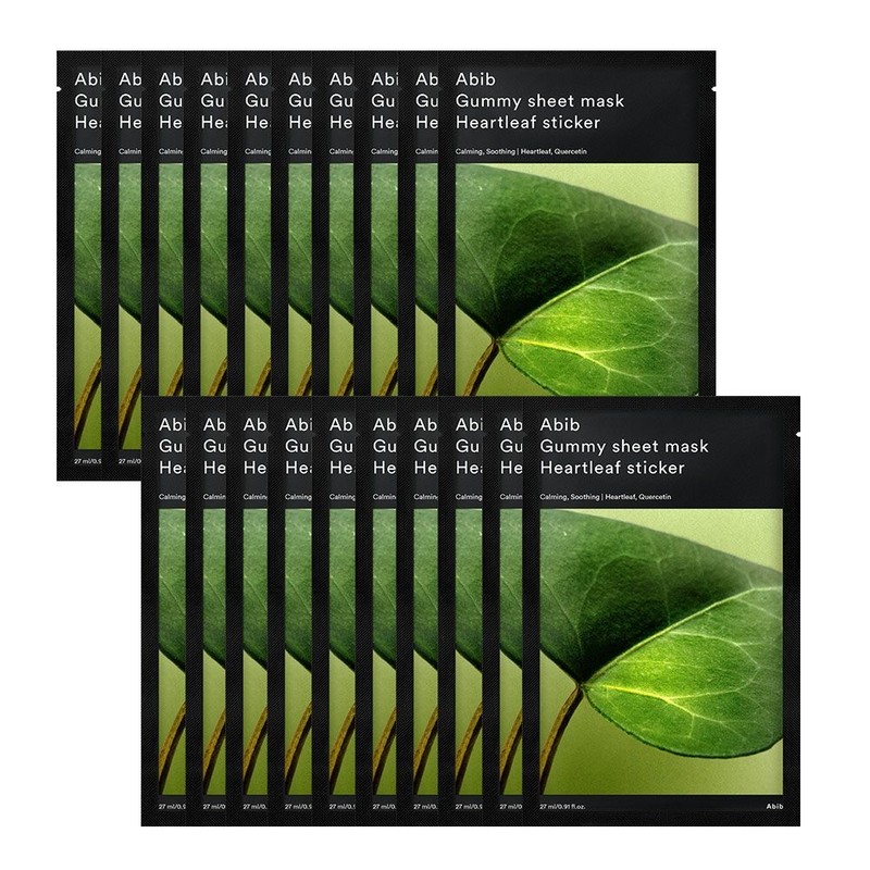 Aviv 20 gum sheet masks, 10 Vita stickers, 10 madecassoside