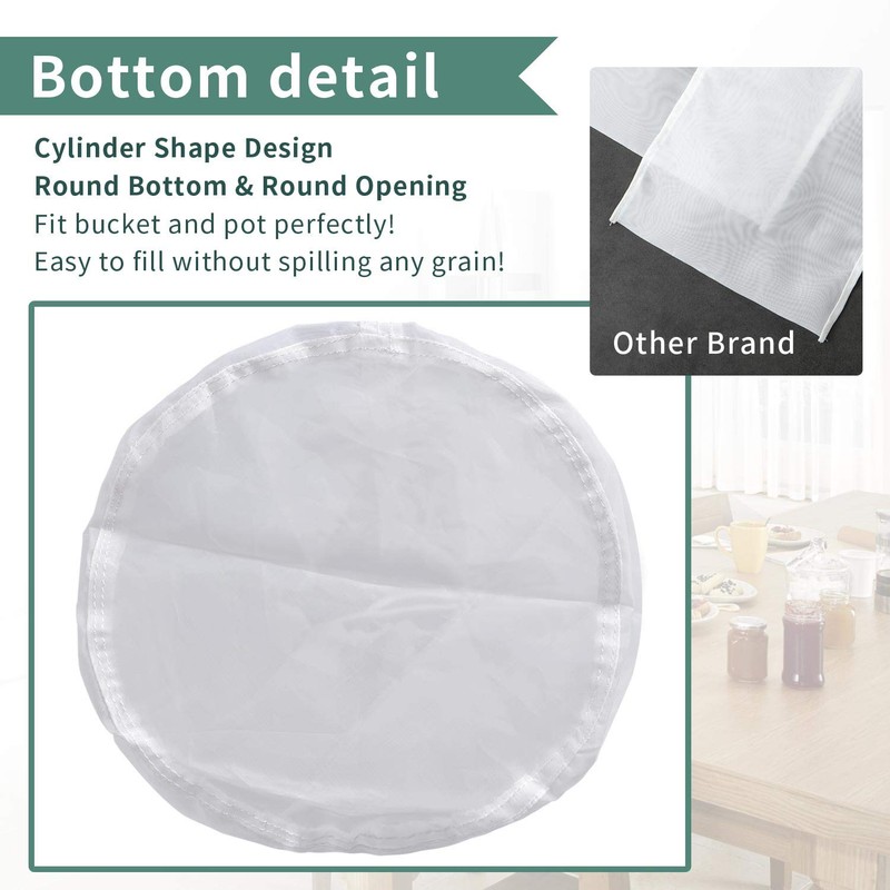 Kitchen Food Straining Bag Jelly Strainer Nylon 120Micron Home Wine