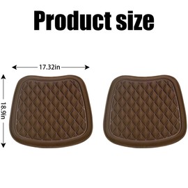BESULEN Car Seat Covers, 2 Pack Breathable Anti-Slip Bottom Seat Cushion Mat Pad, Universal Four Seasons, Car Front Driver Bottom Seat Protector Covers, Fit for Truck SUV and More (Coffee)