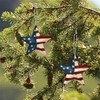 Decor Metal Barn Stars Set of 6 - Hanging American