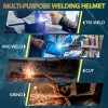 TRQWH Large Viewing Welding Helmet Auto Darkening Solar Powered 4