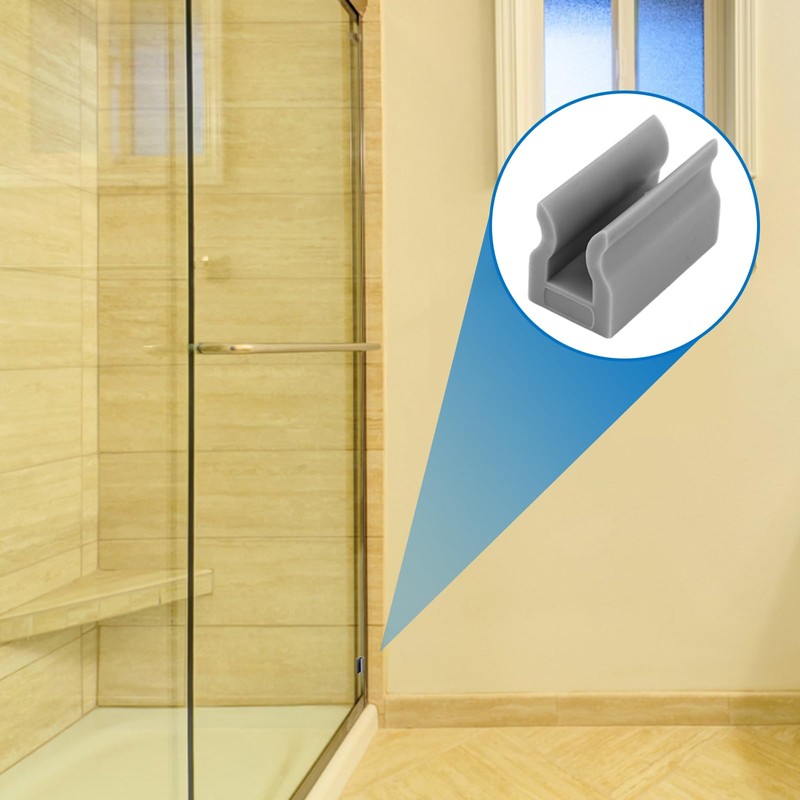 INCREWAY 10PCS Grey Shower Door Bumpers Rubber Wall Jamb Bumpers