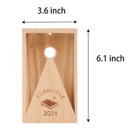 Wooden Cornhole Board Ornament for Christmas Tree, 2024 Cornhole Ornament