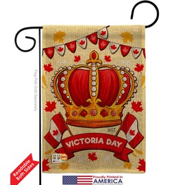 Canada Provinces Celebrate Victoria Day Burlap Garden Flags Pack Regional Canadian Territories Region Country Particular Area USA Vintage Applique Small Gift Yard House Banner Double-Sided 13 X 18.5