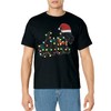 Christmas Lights Scottie Dog Lover Funny Xmas Gift T-Shirt