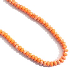 5x8mm Natural Rondelle Stone Beads Orange Imperial Jasper Semi Precious Abacus Beads Handmake Gemstone for Jewerly Making DIY Bracelet Necklace