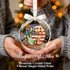 250 Anniversary USA Ornament, Crystal Glass Patriotic Christmas Ornament