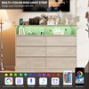 GAOMON Oak Dresser for Bedroom with 6 Drawers, Modern Chest