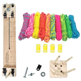 Paracord Planet 550 lb Type III Paracord Combo Crafting Kit with a 10” Pocket Pro Jig – Additional Monkey Fist Jig Option