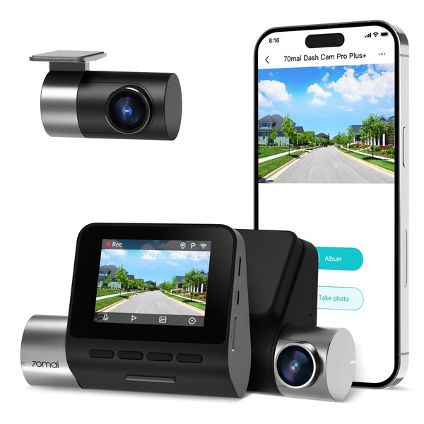 70mai 70mai 2.7K UHD Dash Cam Front and Rear A500S,
