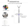 FYNSBLE Cross Necklace for Women Sterling Silver Guardian Angel Wings