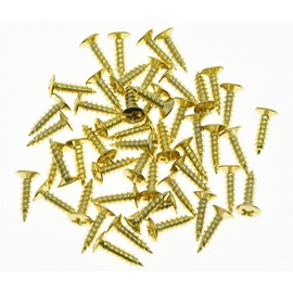 Pack of 50 Guitar Bass 3mm Pickguard Mounting Screws Scratch Plate Screws fits Strat Tele LP Guitars Gold