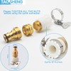 TAOSHENG Universal Mixer Tap Connector, Brass 1/2 & 3/4 Inch