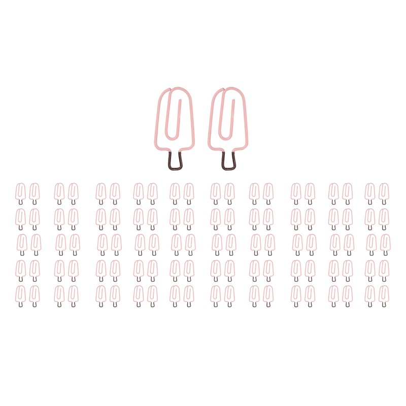 100PCS Ice Cream Paper Clips Metal Funny Cute Paper Clamp