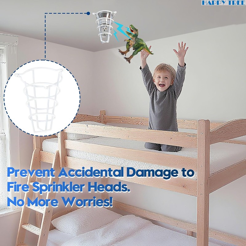 Happy Tree (4 Pack) White Fire Sprinkler Head Guard Cover