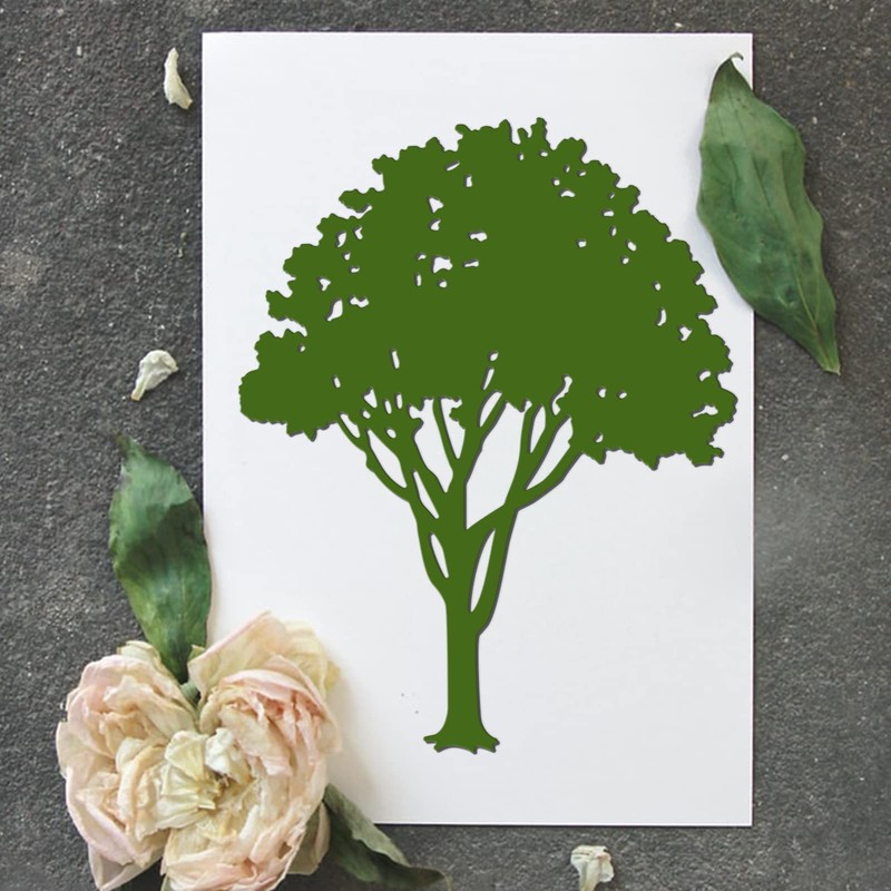 GLOBLELAND Trees Metal Cutting Dies Tree Shadow Cutting Dies Forest