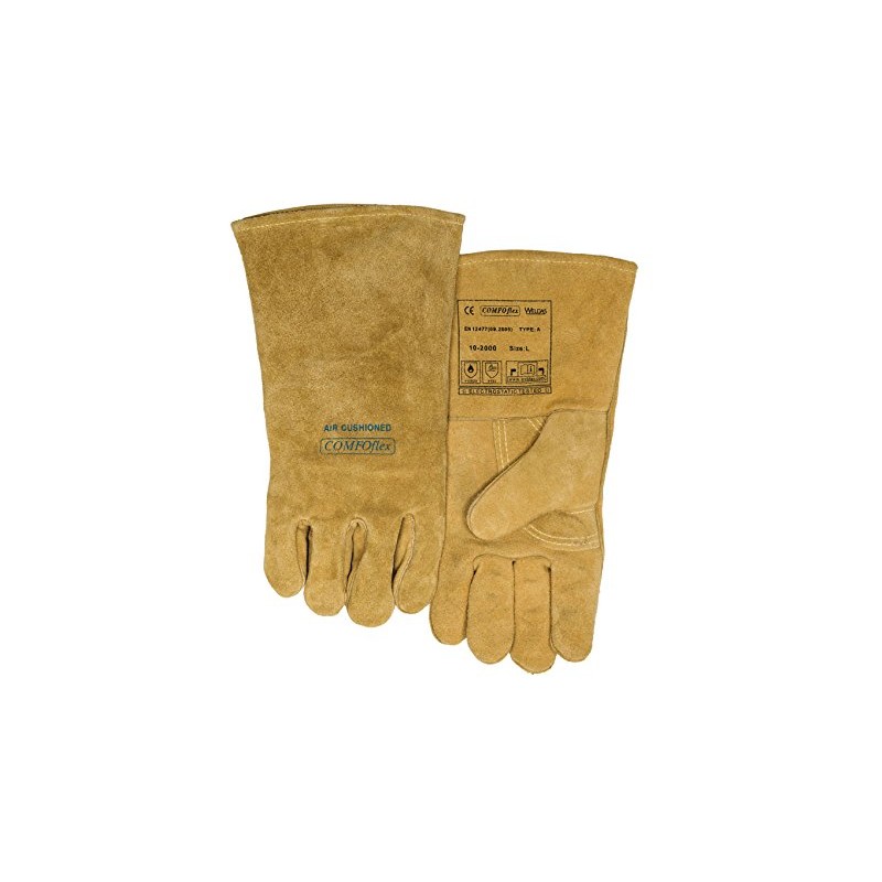 WELDAS 10-2000 Original BUCKTAN WIDE BODY, Welding Glovs, COMFOflex (Size:
