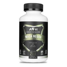Suplemento Maca Negra Premium Calidad 200 Cápsulas 500mg A4h Sabor Sin Sabor