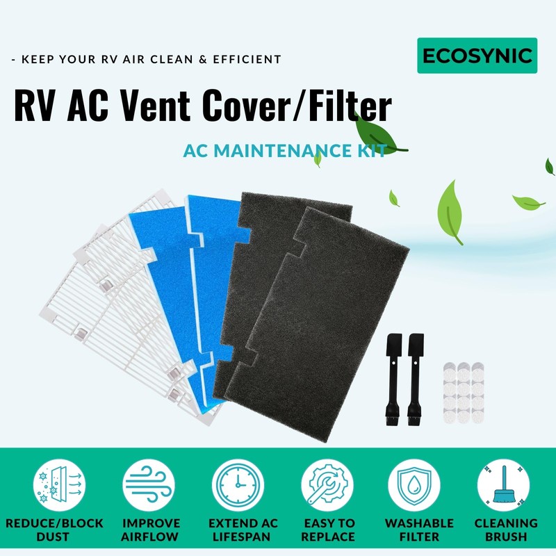 RV A/C Vent Cover & Filter Maintenance Kit For Dometic