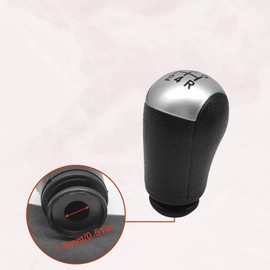 nuoozy 5 Speed Manual Gear Shift Knob Compatible with Ford Focus Mustang Mondeo MK3 S-MAX C-MAX Galaxy Transit Fiesta MK6 Shifter Lever Knob Silver