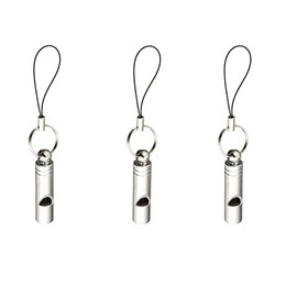 Compal Big Sound Emergency Whistle, Set of 3, Silver