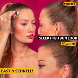 Root Powder Hair Powder Pen | Hair Concealer | Hair Contouring | Hair Thickening | Precise Concealing the Hairline | Grey Hair Cover Temples and Parting | Waterproof Hair Makeup (Black)