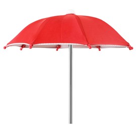 Squirrel Picnic Table Feeder Replacement Mini Umbrella for Outside (Bright-Red)
