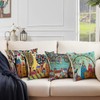 RABUSOFA Green Throw Pillow Covers 20x20 Set of 4,Spring Summer