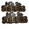 Let's Go Steelers Chenille Patch with Iron On Backing -