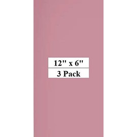 3 Pack Color Cast Acrylic Plexiglass Sheets 1/8" Thick (3mm) Easy to Cut Plastic Plexi Glass with Protective Paper for Signs, DIY Display Projects, Crafts, Shelves (Pink, 6" x 12")
