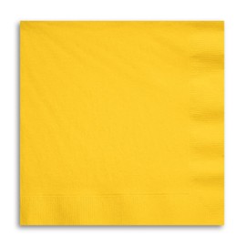 Creative Converting 3-Ply Paper Dinner Napkins, 8.75" Size, School Bus Yellow Color, 25-Count Package