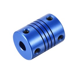 uxcell 1Pcs 6mm to 8mm Aluminum Alloy Shaft Coupling L25xD19 Flexible Coupler with Screws Beam for 3D Printer CNC Machine DIY Encoders and Motors Shaft,Blue