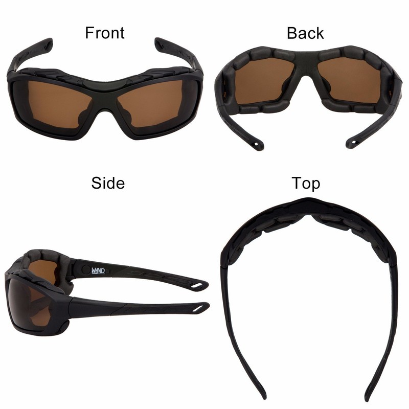 WYND Blocker Polarized Riding Sunglasses Extreme Sports Wrap Motorcycle Glasses