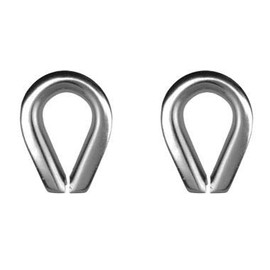 2 Pieces Stainless Steel 316 16mm Rope Thimbles Marine Grade for Rope Size 5/8"