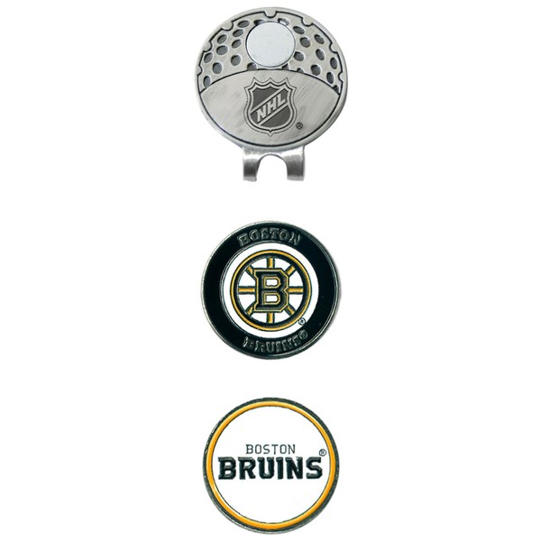 Team Golf NHL Boston Bruins Golf Cap Clip with 2 Removable Double-Sided Enamel Magnetic Ball Markers, Attaches Easily to Hats, Multi Team Color, 13147