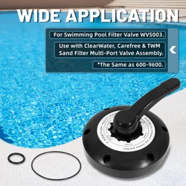 VORGENS 600-9600B 7 Position Multi-Port Valve Top, Fit for Waterways Sand Filter WVS003, Compatible with ClearWater, Carefree & TWM Sand Filter 7 Way Valve Lid - Replace Multi-Port 1.5" Top Mount