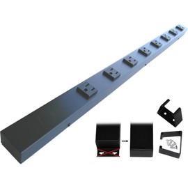 30” Hardwired Power Strip (NO Power Cord), 8 Vertical Outlets (NOT Tamper Resistant), NO Ears (Without mounting tabs on Both Ends), 15A (NOT 20 Amp), Black