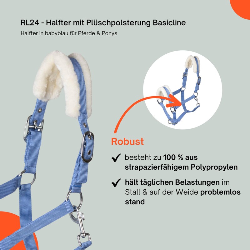 RL24 - Headcollar with Plush Padding Basicline | Halter for