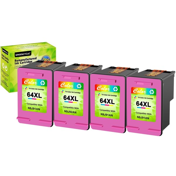 greencycle Remanufactured High Yield Ink Cartridge Replacement for HP 64