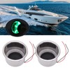 2PCS Luminous Cup Holder 304 Stainless Steel 8 LEDs Draining