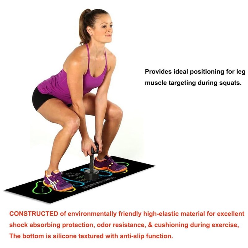 AIMALL Diatom Mud Squat Mat Non-Slip Fitness Exercise Pad for