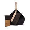 WALDKRAFT Fireplace Brush Set with Shovel and Hand Brush, Heat-Resistant