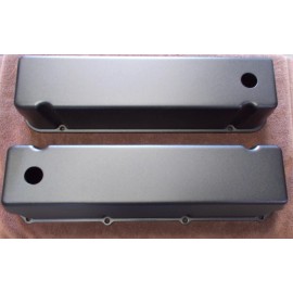 Unbranded BIG BLOCK FORD 429 / 460 TALL ALUMINUM VALVE COVERS, BLACK POWDER COATED