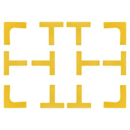 PATIKIL Court Line Marker Set, Pickleball Court Marking Kit Pickleball Lines Throw Down Markers for Outdoor Court PVC Plastic Line Markers, Yellow