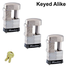 Master Lock - (3 Keyed Alike Trailer & Multi Purpose Padlocks, 37KA-3