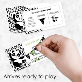 Big Dot of Happiness Party Like a Panda Bear - Baby Shower or Birthday Party Game Scratch Off Cards - 22 Count