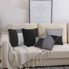 LOHDALOLF Black and Grey Cushion Covers 45x45 cm Set of