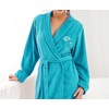 DOROTA Cuddly and modern cotton bathrobe with pockets and tie