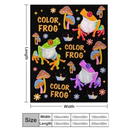 Firiseroh Funny Frog Throw Blanket Cartoon Cute Frog Blanket Gifts for Adult Kid Lightweight Plush Blanket Decor for Living Room Couch Bed Dorm 40"x50"